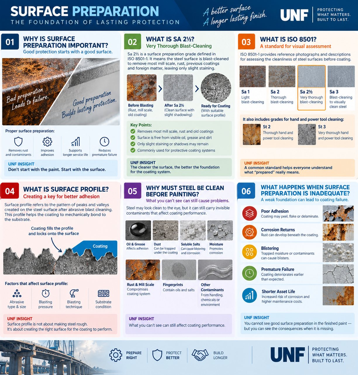 Surface Preparation — UNF infographic