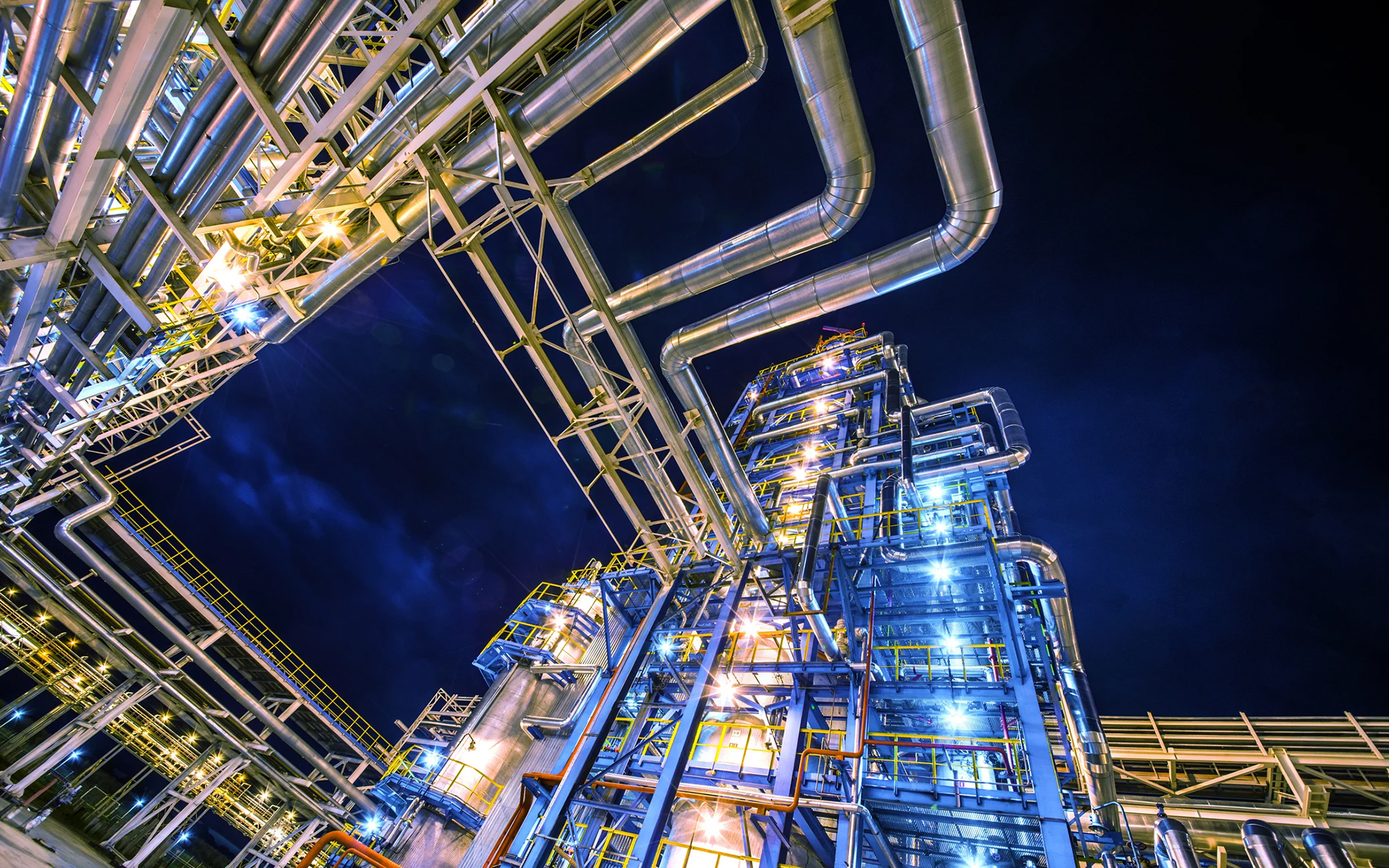 Coating application on an industrial structure