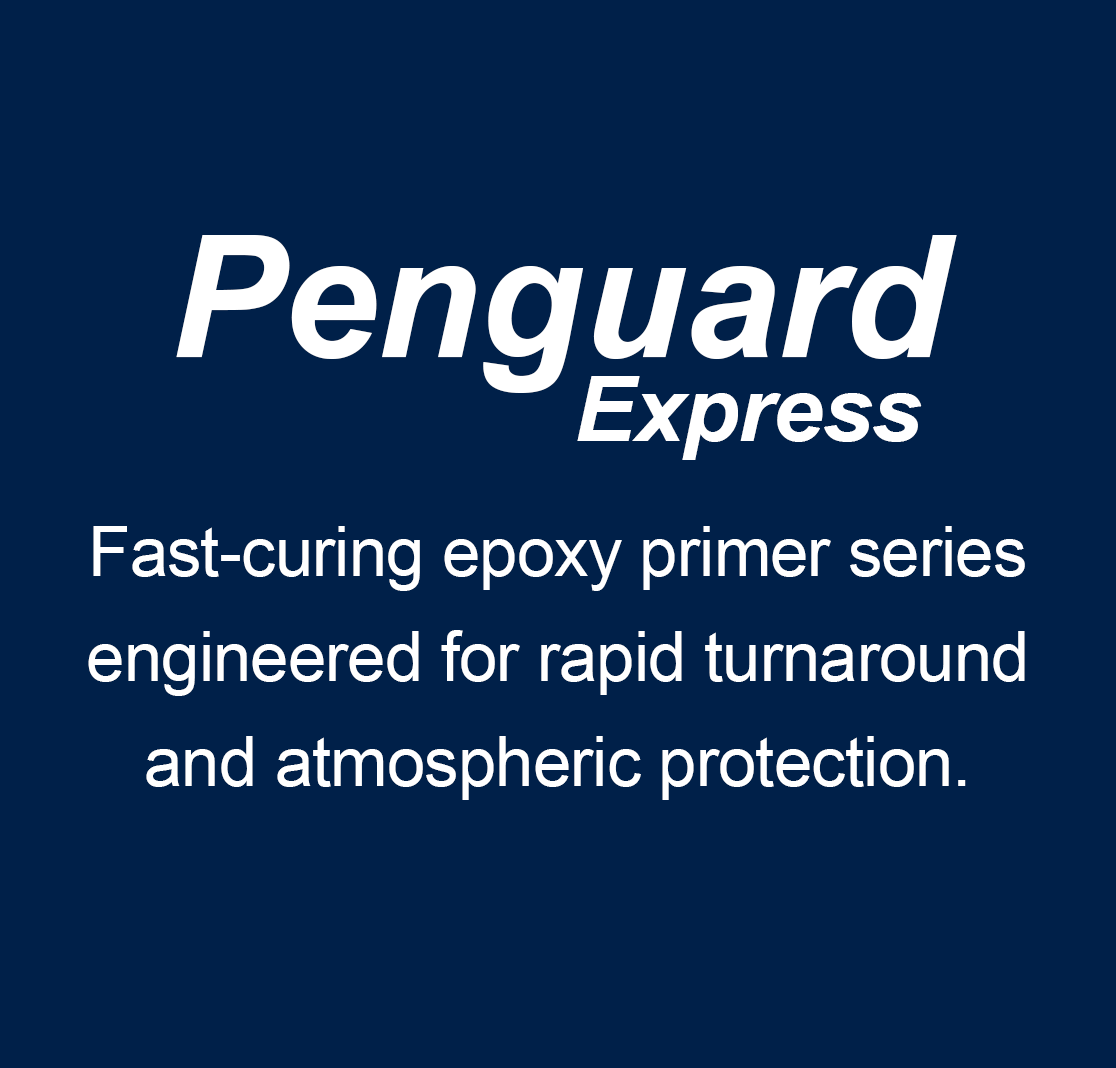 Penguard Express — Fast-curing epoxy primer series engineered for rapid turnaround and atmospheric protection.