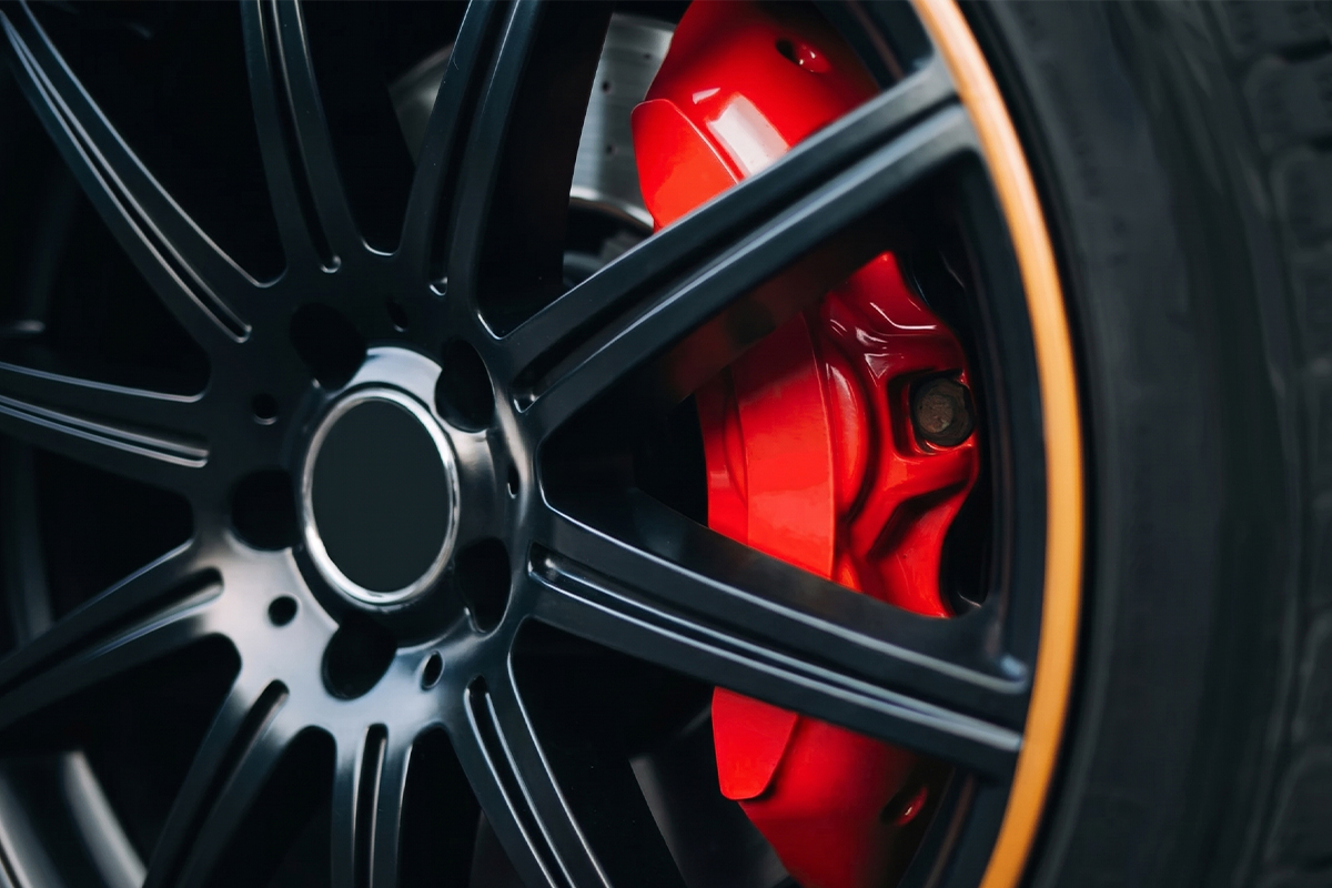 Powder coated automotive parts
